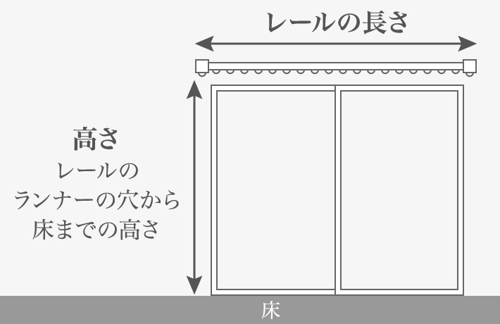 掃き出し窓の場合のサイズの測り方